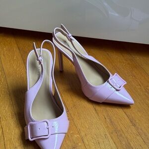 Shoe Dazzle Light Pink Slingback Heels
